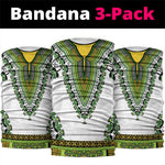 Africa Neck Gaiter African Dashiki Royal Green Version LT14