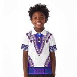 Africa Kid Polo Shirt African Dashiki Royal Purple Version