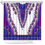 Africa Shower Curtain African Dashiki Royal Purple Version