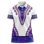 Africa Women Polo Shirt African Dashiki Royal Purple Version