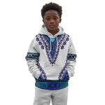 Africa Kid Hoodie African Dashiki Royal Blue Version