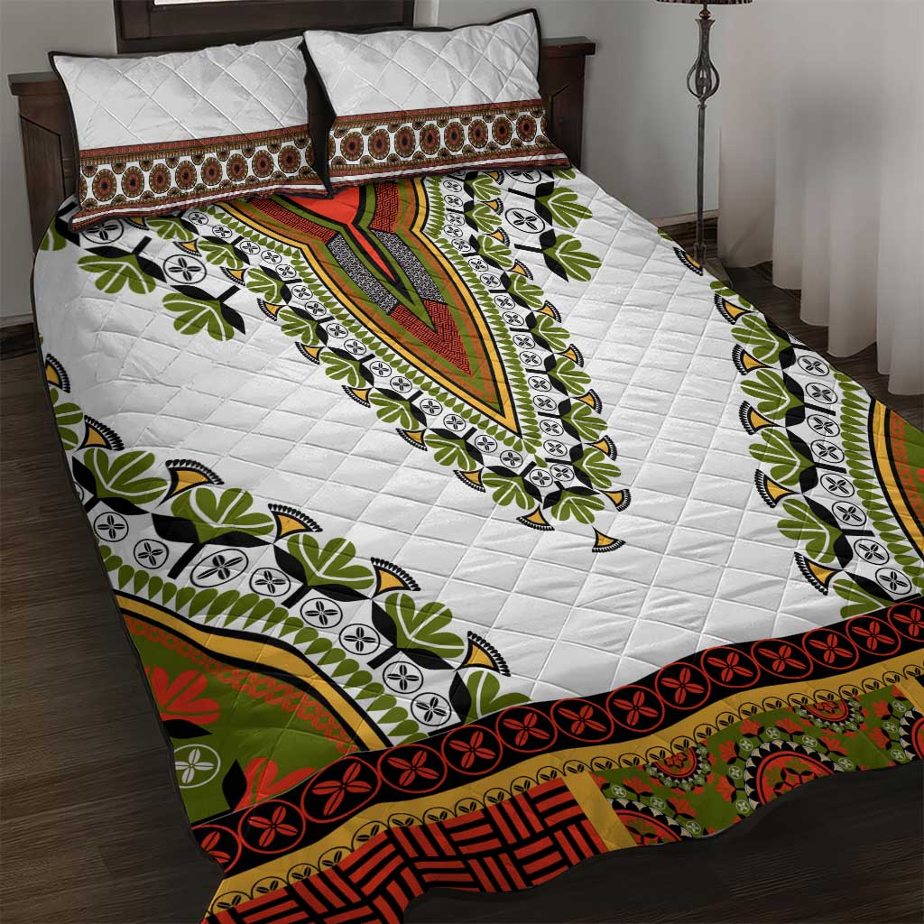 Africa Quilt Bed Set African Dashiki Royal Gold Version