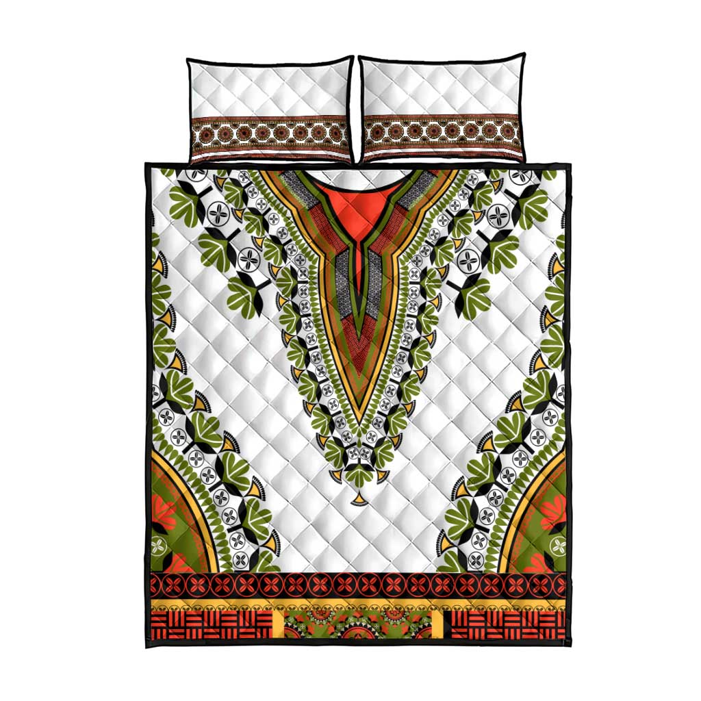 Africa Quilt Bed Set African Dashiki Royal Gold Version
