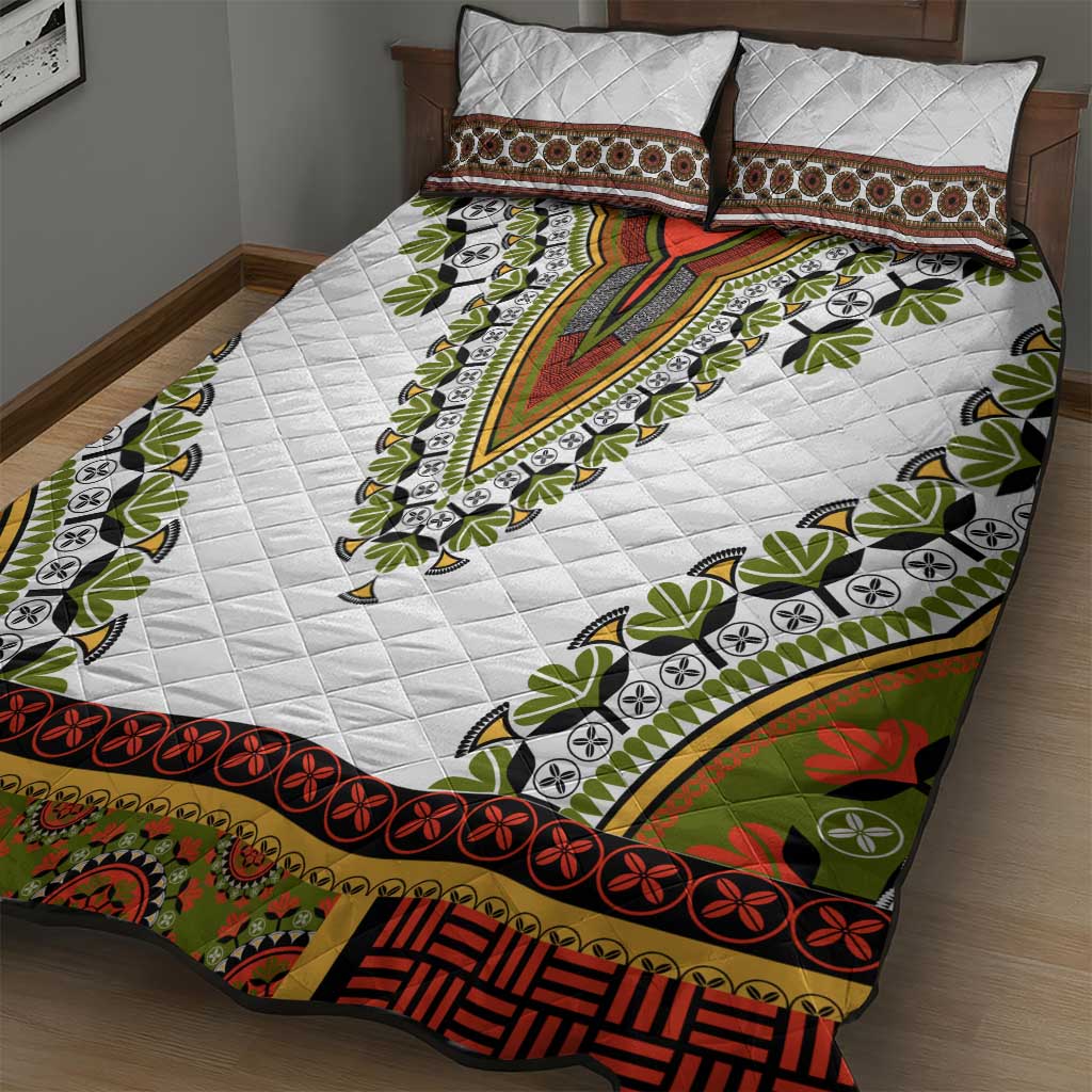 Africa Quilt Bed Set African Dashiki Royal Gold Version