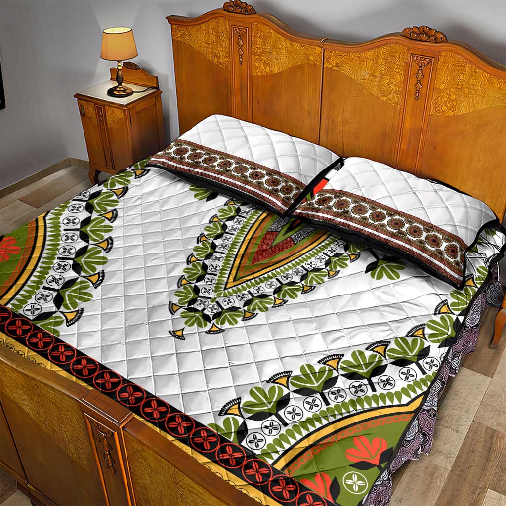Africa Quilt Bed Set African Dashiki Royal Gold Version