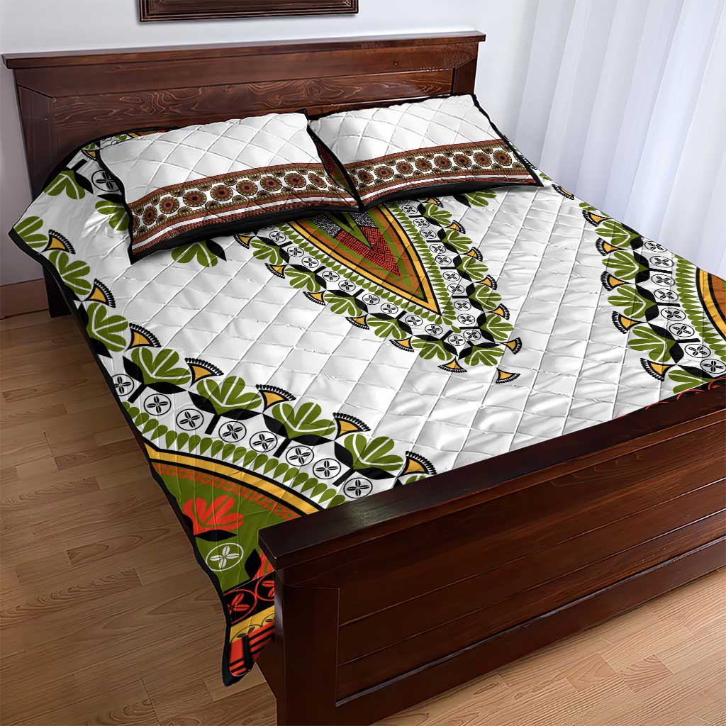 Africa Quilt Bed Set African Dashiki Royal Gold Version
