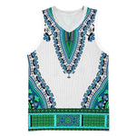 Africa Basketball Jersey African Dashiki Royal Turquoise Version - African Pride