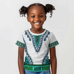 Africa Kid T shirt African Dashiki Royal Turquoise Version