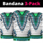 Africa Neck Gaiter African Dashiki Royal Turquoise Version LT14