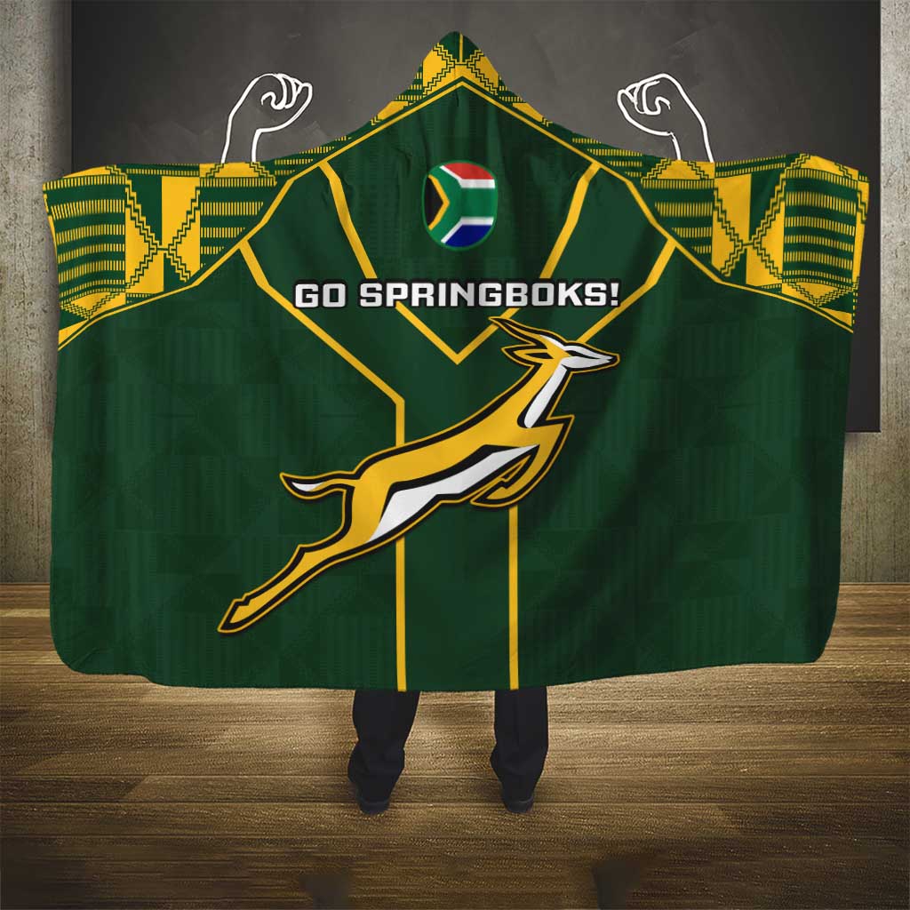 South Africa Rugby Hooded Blanket Go Champions Springboks