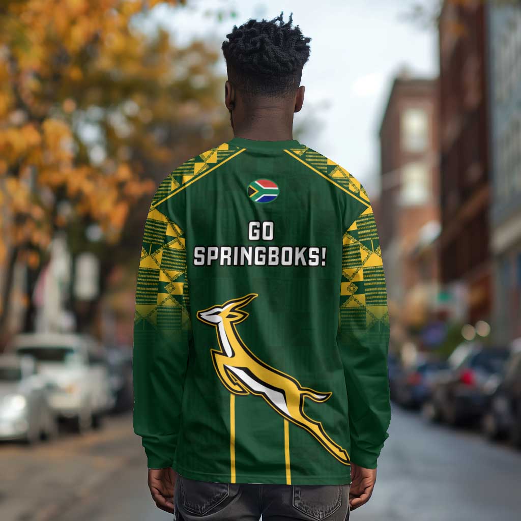 South Africa Rugby Long Sleeve Shirt Go Champions Springboks LT14