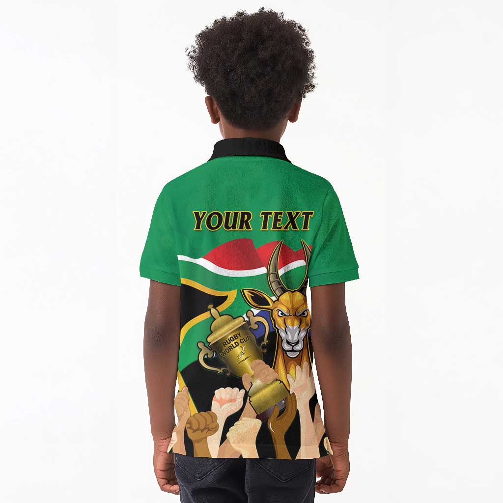 Personalised South Africa Special Holiday Kid Polo Shirt Springboks Champions Celebration Rugby Is My Soul