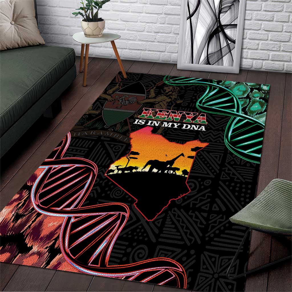 Afro Kenya Area Rug Kenyan Is In My DNA - Jamhuri Day