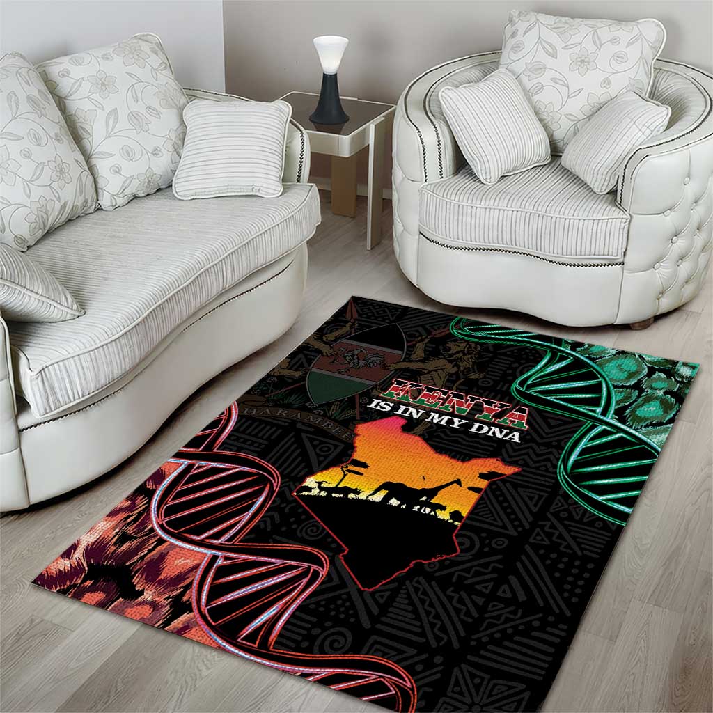 Afro Kenya Area Rug Kenyan Is In My DNA - Jamhuri Day