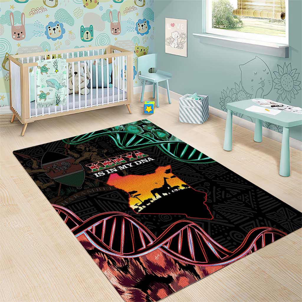 Afro Kenya Area Rug Kenyan Is In My DNA - Jamhuri Day