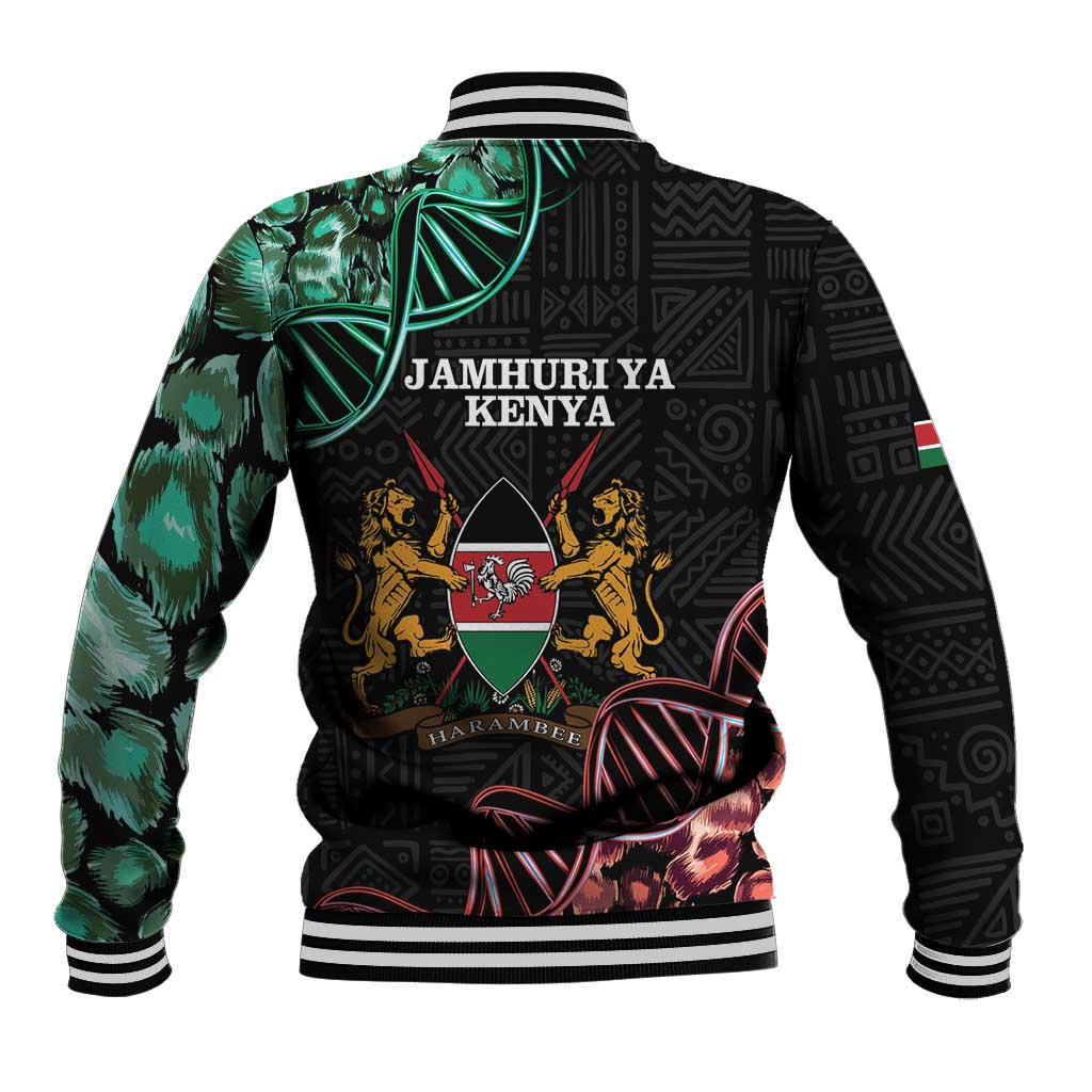 Afro Kenya Baseball Jacket Kenyan Is In My DNA - Jamhuri Day