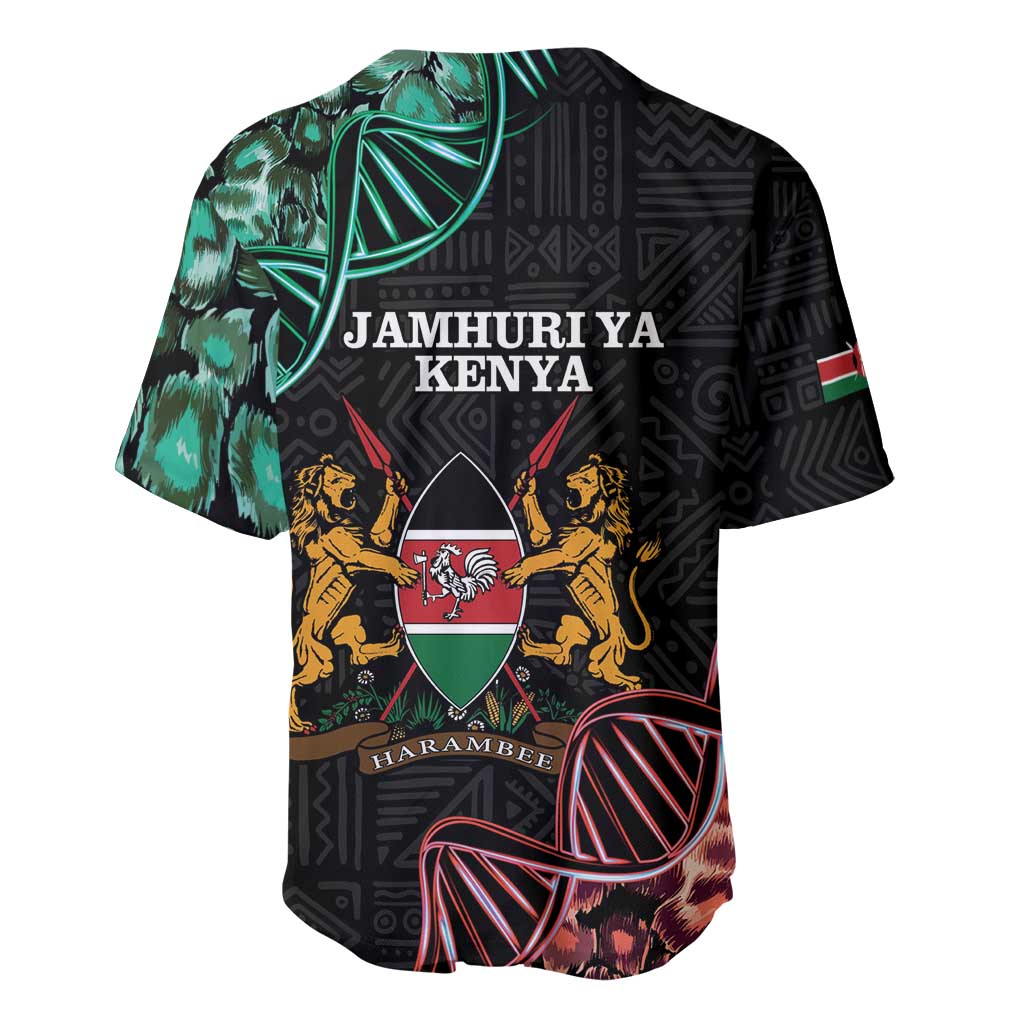 Afro Kenya Baseball Jersey Kenyan Is In My DNA - Jamhuri Day