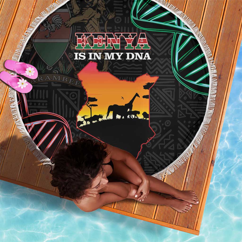 Afro Kenya Beach Blanket Kenyan Is In My DNA - Jamhuri Day