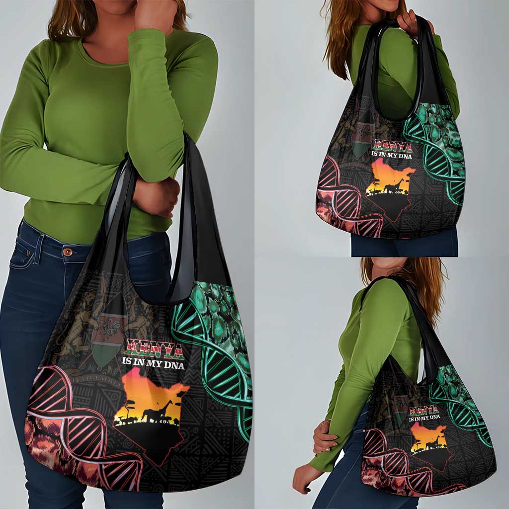 Afro Kenya Grocery Bag Kenyan Is In My DNA - Jamhuri Day