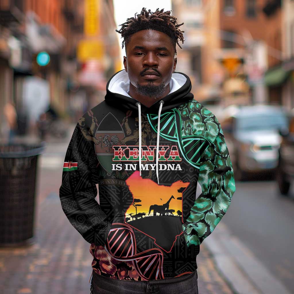 Afro Kenya Hoodie Kenyan Is In My DNA - Jamhuri Day