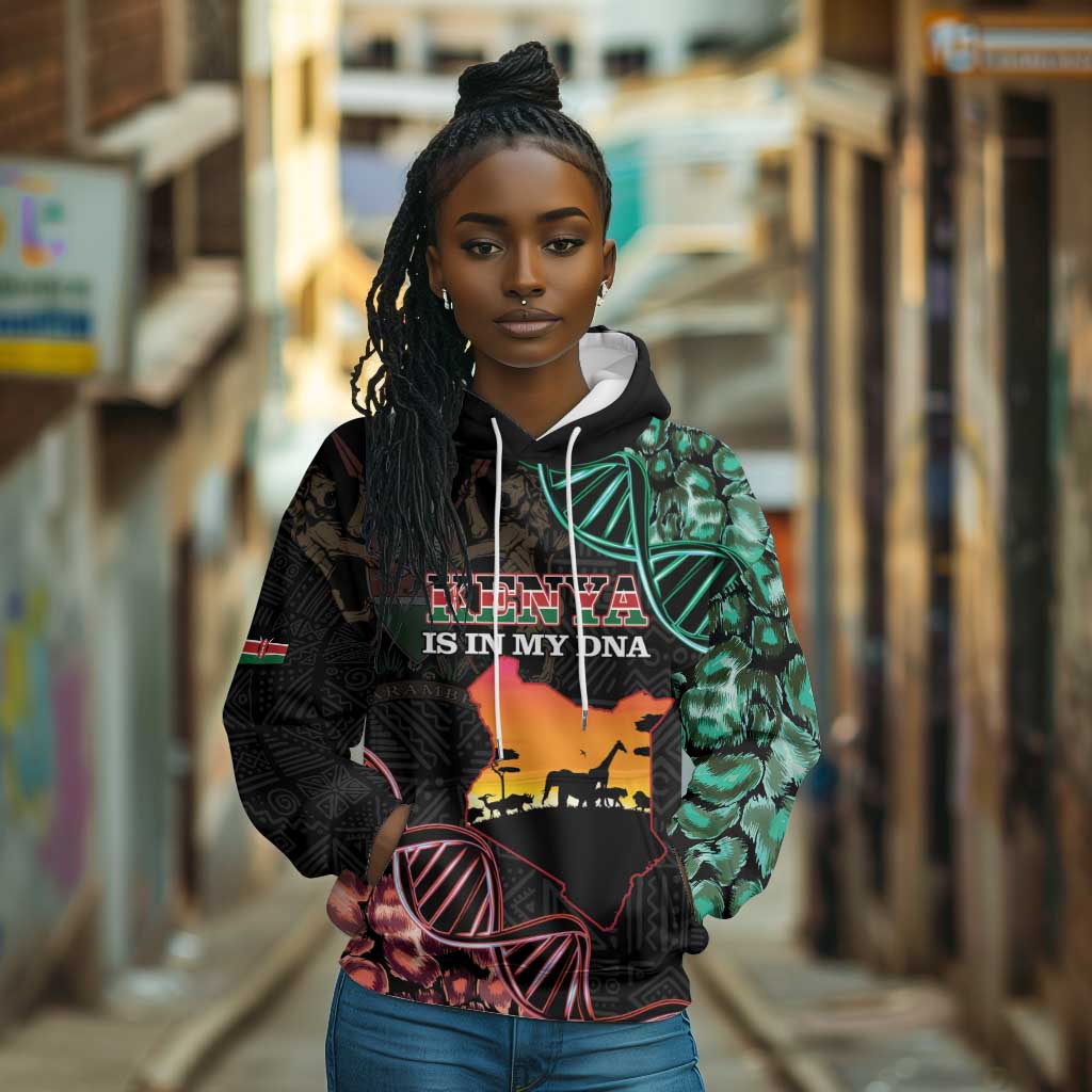 Afro Kenya Hoodie Kenyan Is In My DNA - Jamhuri Day