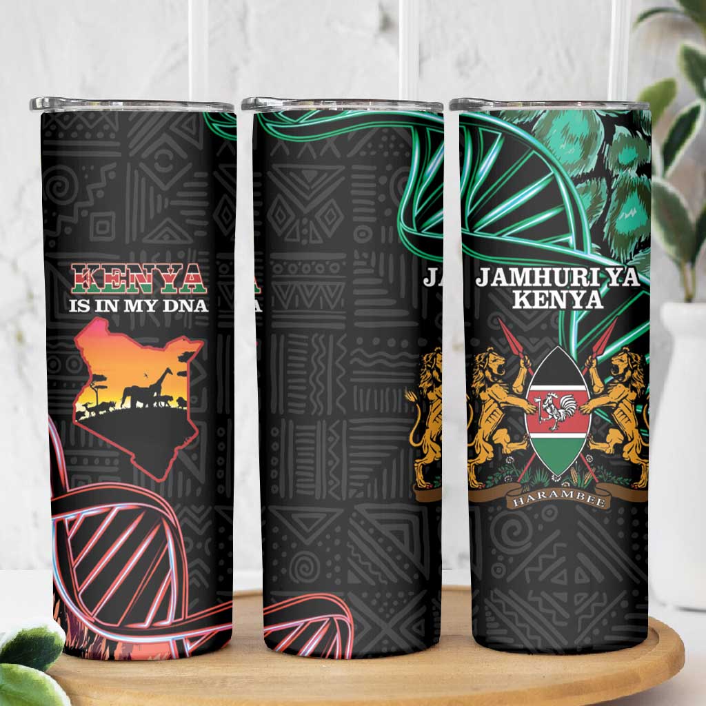 Afro Kenya Skinny Tumbler Kenyan Is In My DNA - Jamhuri Day