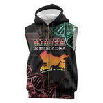 Afro Kenya Sleeveless Zip Hoodie Kenyan Is In My DNA - Jamhuri Day - African Pride