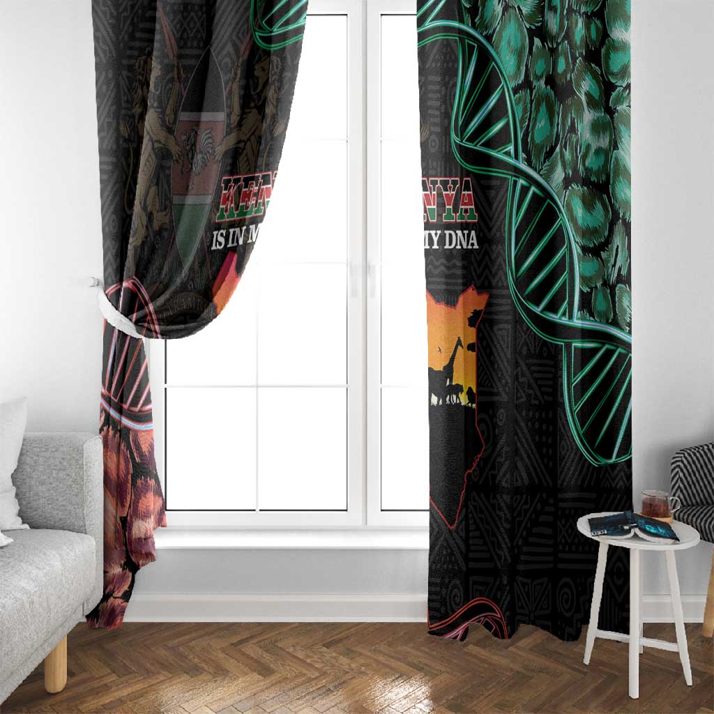 Afro Kenya Window Curtain Kenyan Is In My DNA - Jamhuri Day
