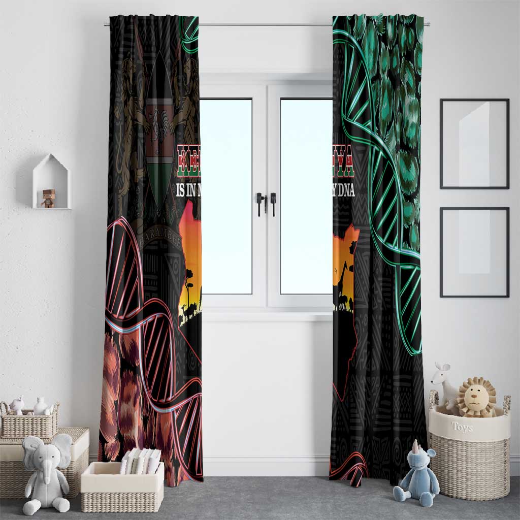 Afro Kenya Window Curtain Kenyan Is In My DNA - Jamhuri Day