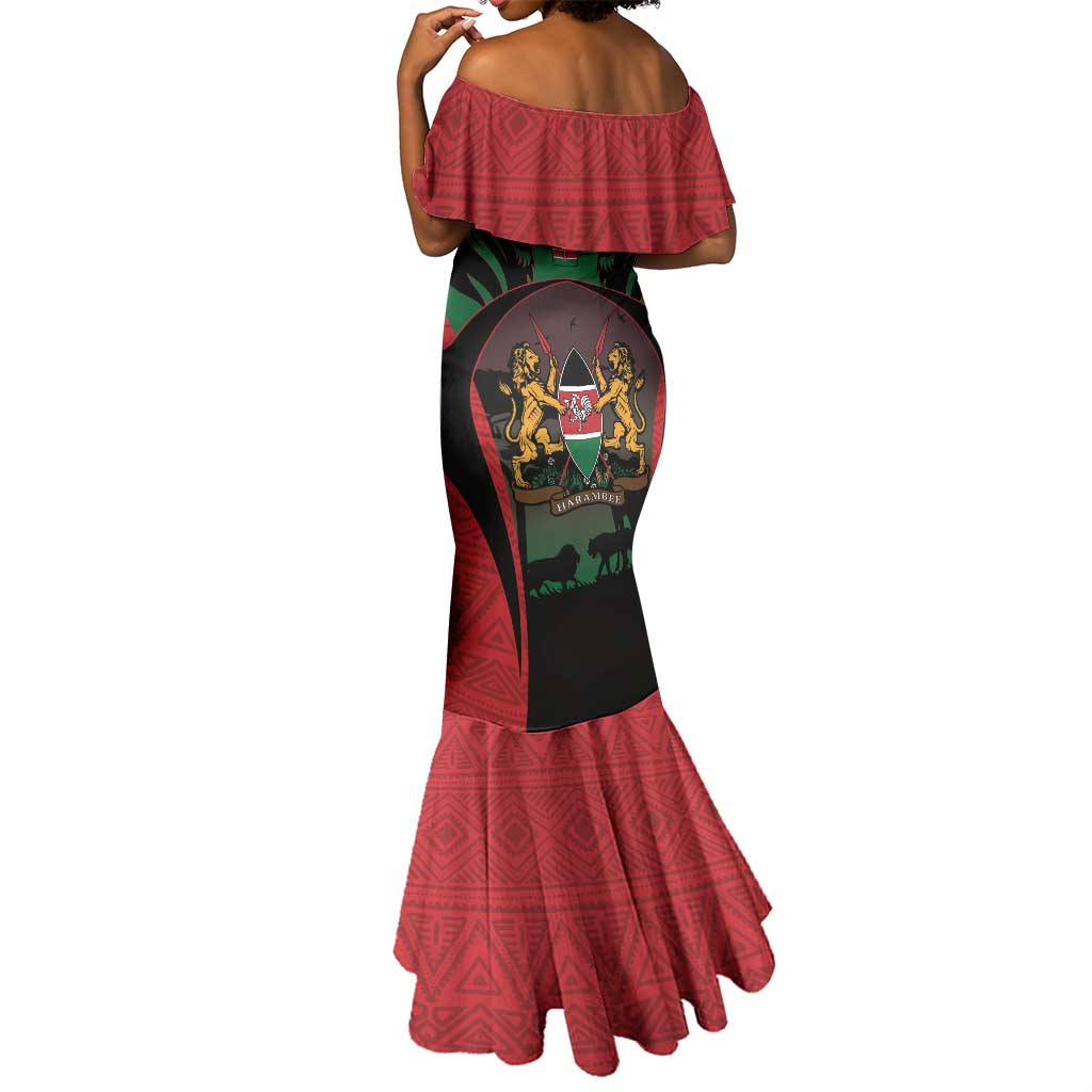 Proud Kenya 254 Mermaid Dress Safari Animals - African Pattern