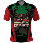 Proud Kenya 254 Polo Shirt Safari Animals - African Pattern