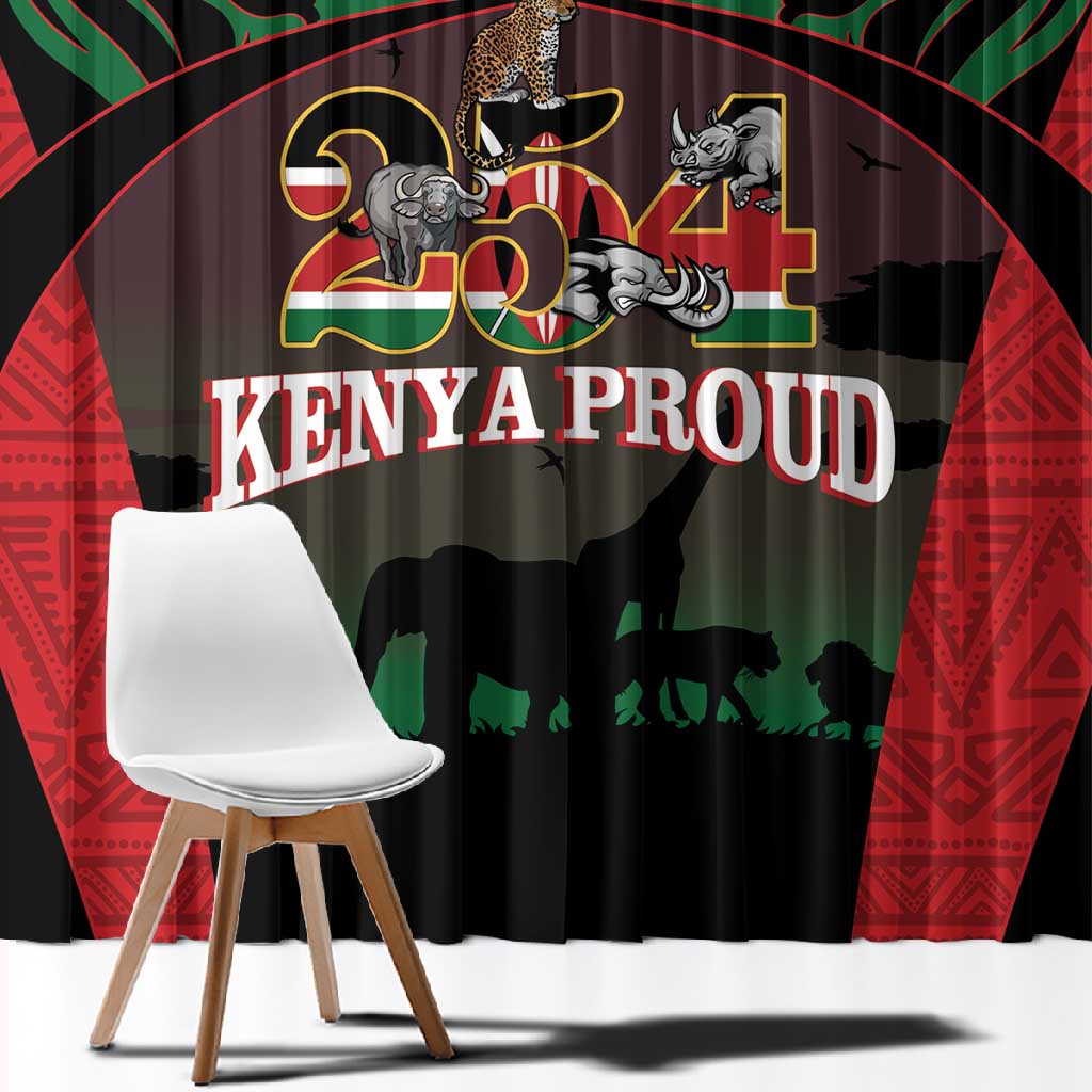 Proud Kenya 254 Window Curtain Safari Animals - African Pattern