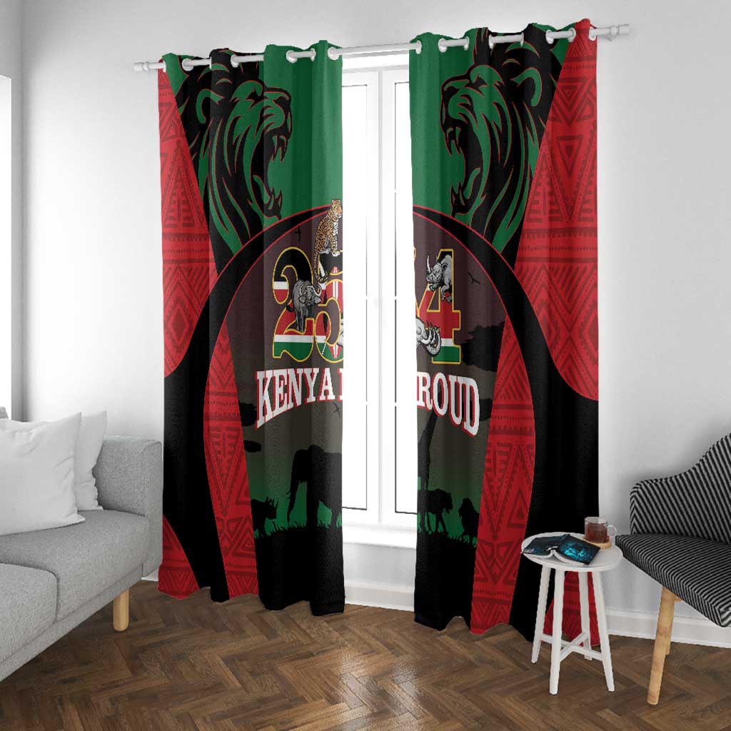 Proud Kenya 254 Window Curtain Safari Animals - African Pattern