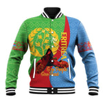 Personalised Eritrea Independence Day Baseball Jacket Shida Shoes Olive Branch African Pattern
