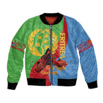 Personalised Eritrea Independence Day Bomber Jacket Shida Shoes Olive Branch African Pattern