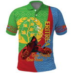 Personalised Eritrea Independence Day Polo Shirt Shida Shoes Olive Branch African Pattern