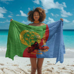 Personalised Eritrea Independence Day Sarong Shida Shoes Olive Branch African Pattern