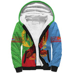 Personalised Eritrea Independence Day Sherpa Hoodie Shida Shoes Olive Branch African Pattern
