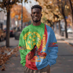 Personalised Eritrea Independence Day Sweatshirt Shida Shoes Olive Branch African Pattern