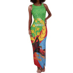 Personalised Eritrea Independence Day Tank Maxi Dress Shida Shoes Olive Branch African Pattern