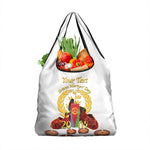 Custom Eritrea Martyrs' Day Grocery Bag 20 June Shida Shoes With Candles - White