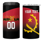 Afro Basketball Custom Angola 4 in 1 Can Cooler Tumbler Go Champions Angolan - African Pride