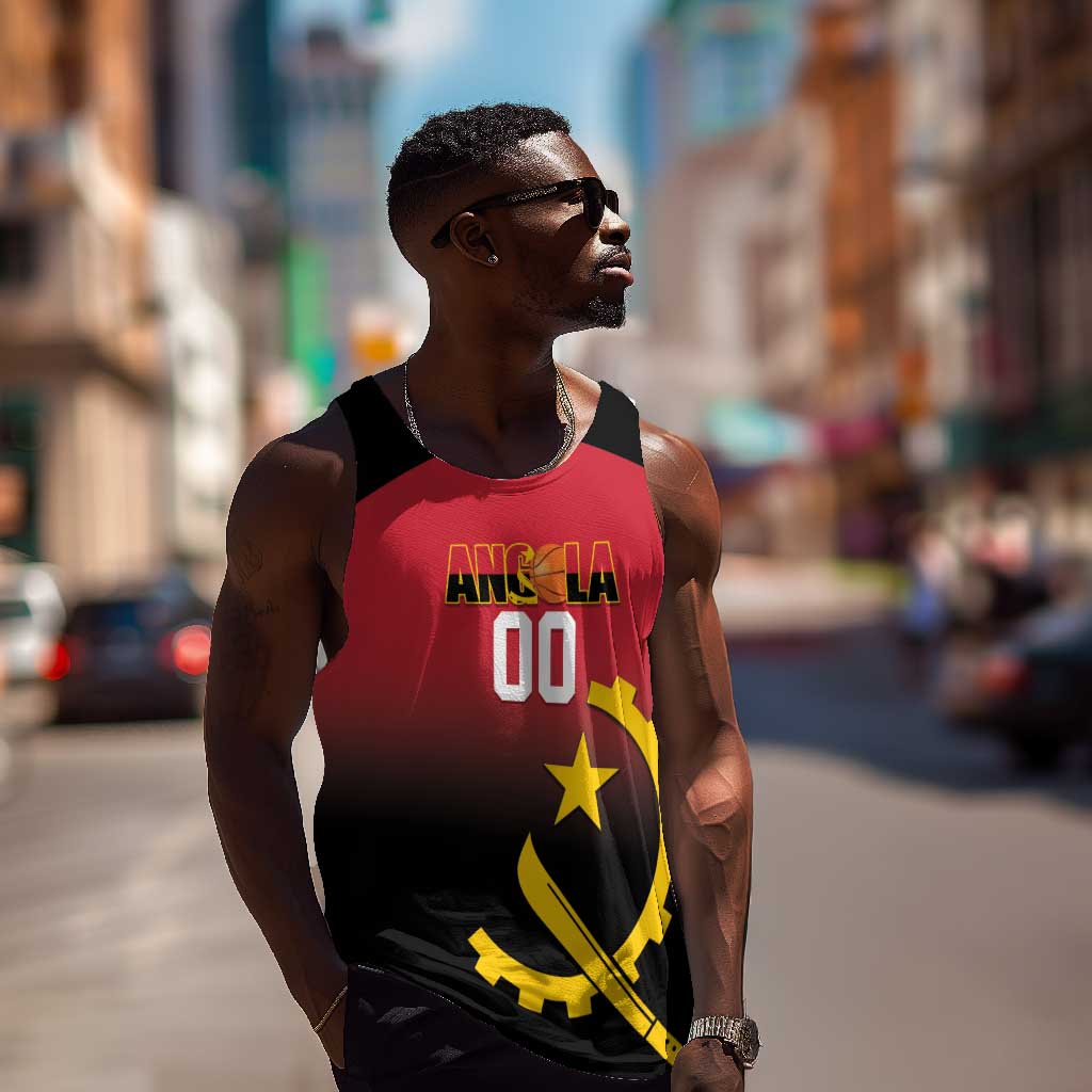 Afro Basketball Custom Angola Men Tank Top Go Champions Angolan - African Pride