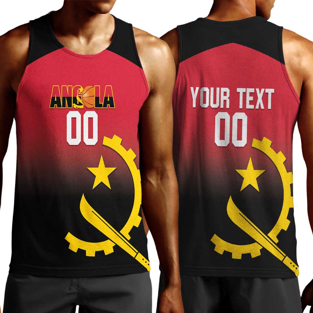 Afro Basketball Custom Angola Men Tank Top Go Champions Angolan - African Pride