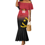 Afro Basketball Custom Angola Mermaid Dress Go Champions Angolan - African Pride
