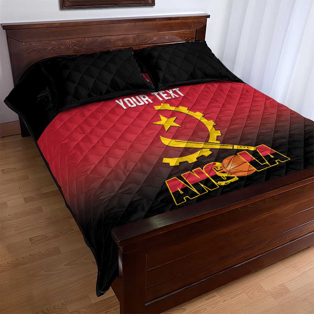 Afro Basketball Custom Angola Quilt Bed Set Go Champions Angolan - African Pride