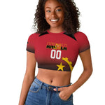 Afro Basketball Custom Angola Raglan Cropped T shirt Go Champions Angolan - African Pride