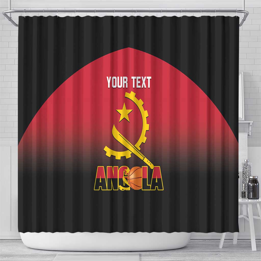 Afro Basketball Custom Angola Shower Curtain Go Champions Angolan - African Pride