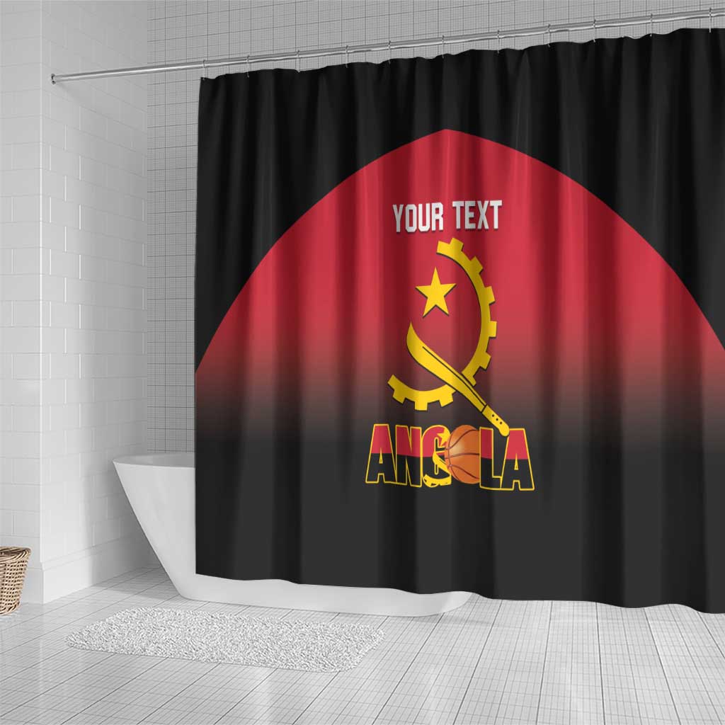 Afro Basketball Custom Angola Shower Curtain Go Champions Angolan - African Pride