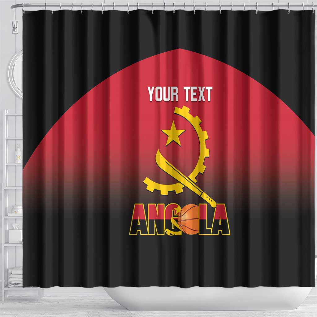 Afro Basketball Custom Angola Shower Curtain Go Champions Angolan - African Pride